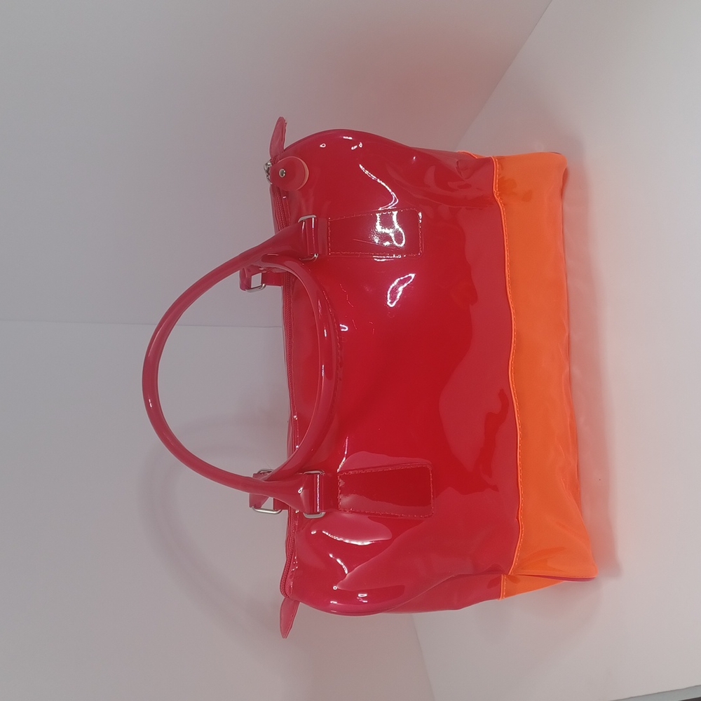 Retro 80's Raspberry& Neon Org, Opaque Duffle - image 1